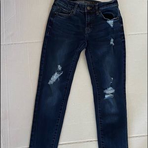 American Eagle Extreme Flex Distressed Skinny Jeans Men size 29/32 Dark Wash